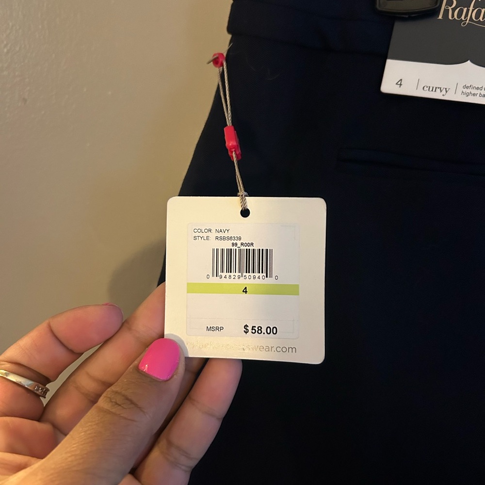 Rafaella Pants - Navy “Curvy Slim Leg” career pants NWT - Picture 9 of 15